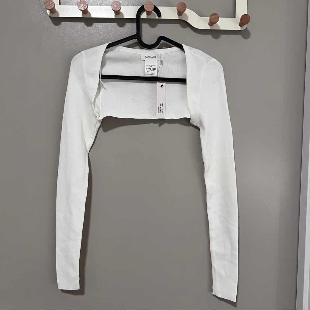 Glassons Ballet Knit Shrug, White
